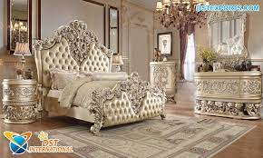 Both pieces of the set are made out of oak wood with a white coat of paint and provide a lot of storage space. Luxury Vintage White Bedroom Furniture Set Dst International