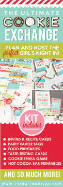 Treat advertises itself as a chocolate caramel cookie bar? Cookie Exchange Party Printable Pack By The Dating Divas