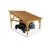 Charpente traditionnelle Bois Douglas monopente 6x5m ...