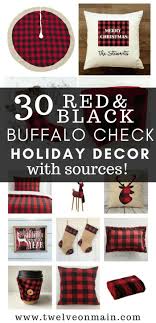 30 Red And Black Buffalo Plaid Holiday Decor Items Plaid Christmas Decor Buffalo Plaid Christmas Holiday Decor