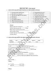 Why Not Me Enrique Iglesias Esl Worksheet By Nhuduyen
