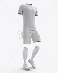 Full Soccer Kit Front View In Apparel Mockups On Yellow Images Object Mockups