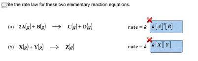 A reaction intermediate is a chemical species that is formed in one elementary step and consumed in a subsequent step. Write The Rate Law For These Two Elementary Reaction Chegg Com
