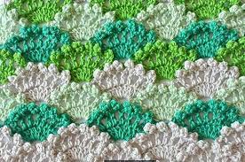 Most commonly double crochet is used in a v stitch but any basic stitch can be used. Free Pattern Learn A New Crochet Stitch Crochet Shell Stitch Knit And Crochet Daily