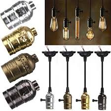 Kingso E27 Fassung Fur Edison Vintage Stil Gluhbirne Lampenkabel Pendelleuchte Lampenfassung Diy Lampenhalter R Retro Lampe Lampen Aussergewohnliche Beleuchtung