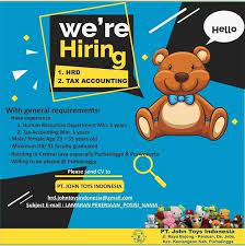 Maybe you would like to learn more about one of these? Lowongan Pt John Toys Indonesia