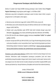 Contoh outline penelitian prodi pendidikan ekonomi. Sistem Informasi Jurusan Feb
