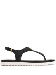 Michael Michael Kors Women S Brady Slingback Thong Sandals In Black Modesens