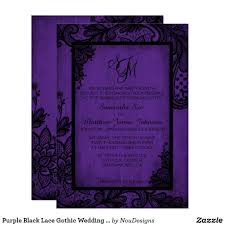 Purple Black Lace Gothic Wedding Invitation Card Zazzle Com Gothic Wedding Invitations Wedding Invitation Cards Gothic Wedding