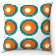 Modern outdoor pillow cover beautiful ikat design in colors of navy, blue, orange, gray and teal for this large scale ikat indoor outdoor fabric design makes up pretty decorative pillows for those. Modern Outdoor Pillow Contemporary Outdoor Cushions And Pillows By Crash Pad Designs Houzz