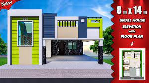 East face elevation ground floor. 16 X 45 Small House Front Elevation Designs With Floor Plan Single Floor Elevation East Facing Youtube