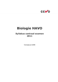 Syllabus Biologie Havo Cevo