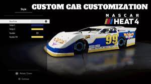 So, for example, if you want to race bristol motor speedway online also, once online, if you don't want to use a custom setup, you can adjust your car to be either looser or tighter using the setup slider in the race lobby. Nascar Heat 4 Custom Car Customization Details Youtube