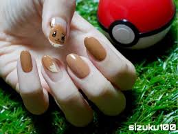 今日はイーブイの日 ボールペンでキャラネイル しずく nail designs nails nail art