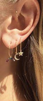 52 Ideas Piercing Cartilage Oreille Forward Helix Rose Gold Drop Earrings Ear Earrings Cute Ear Piercings Ideas