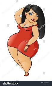 Chubby Woman Red Dress Vector Stock Vector (Royalty Free) 117546715 |  Shutterstock