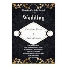 Black And Gold Wedding Card Design Elegant Black Gold Modern Print Wedding Invitation Elegant Gifts Gift Id Trendy Wedding Invitations Geometric Wedding Invitation Printing Wedding Invitations