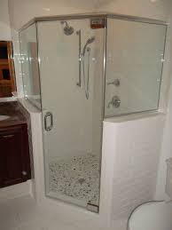 Frameless Shower Enclosure Neo Angle With Two Buttress Knee Walls By Absolute Shower Frameless Shower Enclosures Neo Angle Shower Neo Angle Shower Enclosures