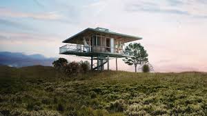 Carpineto mountain refuge near #rome, italy, concept design by architect massimo gnocchi #bookofcabins. Stilt Studios By Alexis Dornier Are Prefab Homes On Stilts