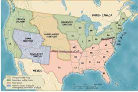 Missouri Compromise Line Map Missouri Compromise Line | Missouri, Oregon Territory, Missouri Compromise