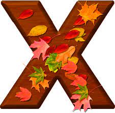 Presentation Alphabets Cherry Wood Leaves Letter X Alfabeto Moldes Em Eva Png