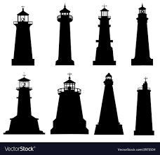 Lighthouse Silhouette Set Royalty Free Vector Image Affiliate Set Silhouette Lighthouse Ro Silhouette Painting Silhouette Vector Lighthouse Painting