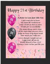 Happy Birthday Poem For Cousin Sister Personalised Mounted Poem Print 21st Birthday Sister In Law Poem Sister In Law Poems 50th Birthday Poems Funny Birthday Poems