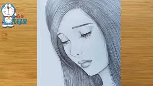 Portrait, girls, beauty, crying, sad, blonde, eyes, blue, bad news, emotional painting, blonde hair, womens, portrait illustration, stress. How To Draw A Sad Girl For Beginners Face Drawing Pencil Sketch Uzgun Bir Kiz Nasil Cizilir Youtube