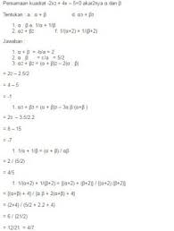 Rumus Persamaan Kuadrat Matematika Lengkap