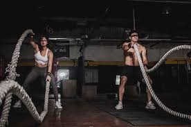 Download wallpapers gym for desktop and mobile in hd, 4k and 8k resolution. Hd Wallpaper Man And Woman Holding Battle Ropes Energy Exercise Gym Indoors Wallpaper Flare