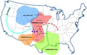 Tornado Alley Map Tornado Alley Science For Kids Tornado