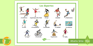 Especial seguimiento a motogp, fórmula 1, deporte base y universitario. Tapiz De Vocabulario Los Deportes Teacher Made
