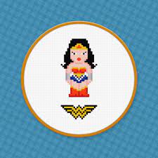 Dmc coloured threads wound onto handy bobbins (inlcuding your metallic gold thread). Wonder Woman Cross Stitch Pattern