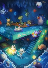 The crystal cavern is a large cave structure that exists in the wilds on the border of the lands of autumn and winter. Crystal Cave By Haychel On Deviantart