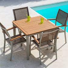 A patio is just a yard without patio furniture. Scancom Premium Collection Essence 4 Seat Square Outdoor Garden Furniture Dining Set