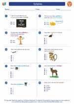 Language arts worksheets grade six package. Syllables 2nd Grade Ela Worksheets And Answer Key Study Guide