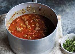 Chilli Merguez Sausage And Tomato Soup James Martin Chef James Martin Recipes Recipes Soup