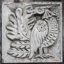 Bas Relief Of Fairytale Bird Relief Sculpture Plaster Sculpture Stone Carving