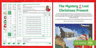 A detective mystery game is a good idea to organize a birthday party! Year 5 The Mystery Of The Lost Christmas Present Maths Game