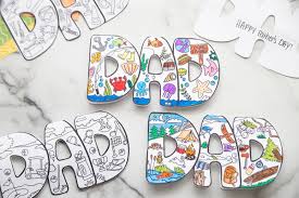 father s day card to color free printables the best ideas for kids