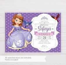 Sofia the first is an animated children's series featuring sofia a young princess on disney junior. Sofia The First Birthday Invitation Template Dgtally