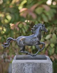 This can be created in any size and. Solid Bronze Horse Galloping Sculpture Equine Art Statue Avant Garden