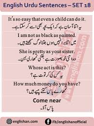 Commonly Used Urdu Sentences With English Free Pdf Lesson English Phrases Sentences Basic English Sentences English Vocabulary Words