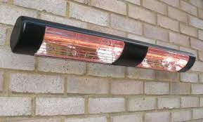 Available to order from 30/7/2021. 3kw Ip55 Black Dual Wall Mounted Quartz Halogen Bulb Electric Infrared Patio Heater Weatherproof Ip55 299 99