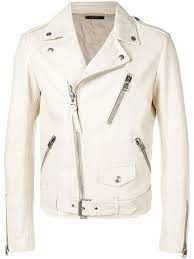 Tom Ford Zip Up Leather Jacket Farfetch Leather Jacket Jackets Zip Ups