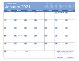 2021 Calendar Template Bold Theme In 2020 Excel Calendar Template Calendar Template Excel Calendar