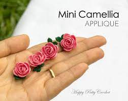 Mini Crochet Camellia Flower Pattern Crochet Flower Pattern Etsy In 2021 Crochet Flower Tutorial Crochet Flowers Crochet Flowers Free Pattern