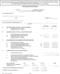 Kansas child support guidelines are rules judges and hearing officers follow to decide how much child support each parent is to pay toward raising their at the most basic level, they guide parents to create a fair and balanced distribution of resources essential to raising children: Download Kansas Child Support Worksheet For Free Formtemplate
