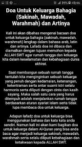 Doa untuk keluarga sakinah mawaddah dan warohmah ini merupakan sebuah amalan yang bisa dilakukan agar menjaga keluarga anda tetap bahagia, utuh, rukun dan dijauhkan dari musibah. Kata Mutiara Doa Untuk Keluarga Kecilku Cikimm Com