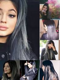 A large radial brush is usually used on long straight hair types or to smooth out wavy or curly hair textures. Kylie Jenner With Grey Hair Grey Hair Kylie Blue Ombre Hair Grey Ombre Hair